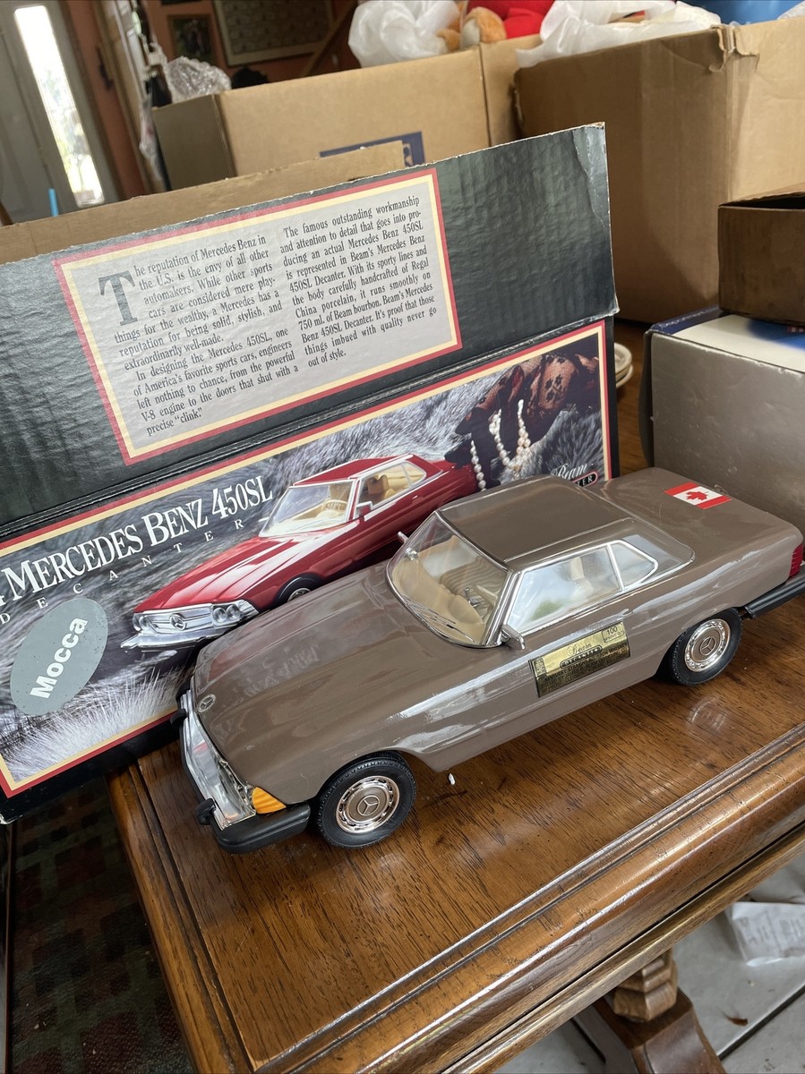 JIM BEAM 1974 MERCEDES BENZ 450SL MOCCA TAN CAR BOTTLE DECANTER