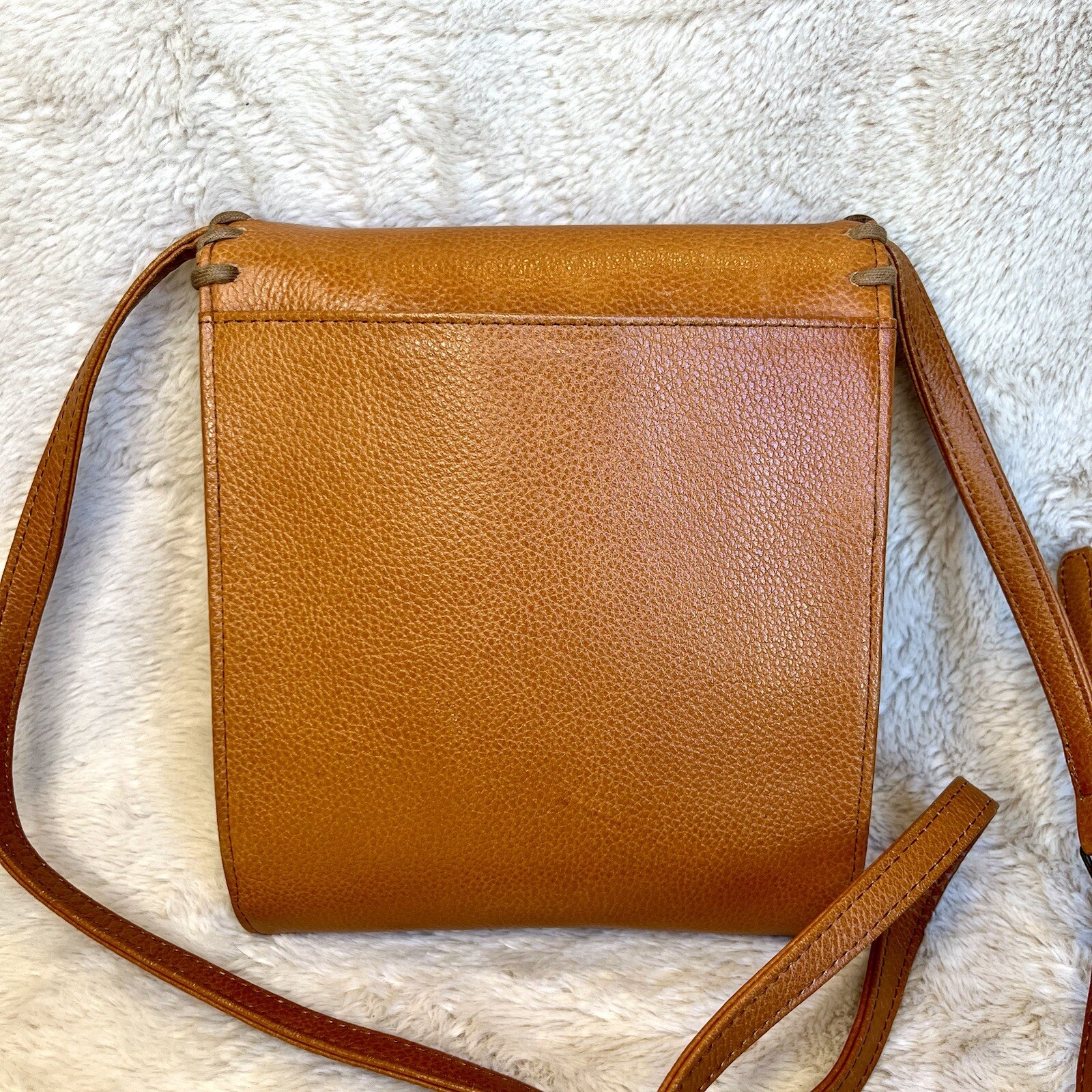 SAINT LAURENT Rara borsa a tracolla vintage YSL Cassandra Cognac intrecciata