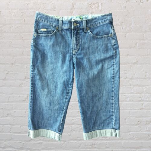Lee Crop Jeans Blue Size 8M Denim Cropped Capri Stretch (32 x 16.5) - Afbeelding 1 van 4