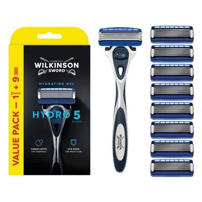 Wilkinson Sword Hydro 5 Rasierer + 9 Rasierklingen in OVP I Männer Klingen