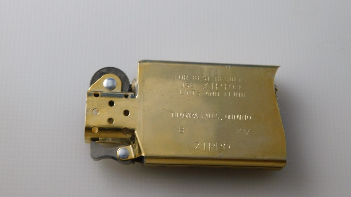 NIAGARA FALLS CANDA CANADA ZIPPO GOLD SLIM LIGHTER INSERT 1998