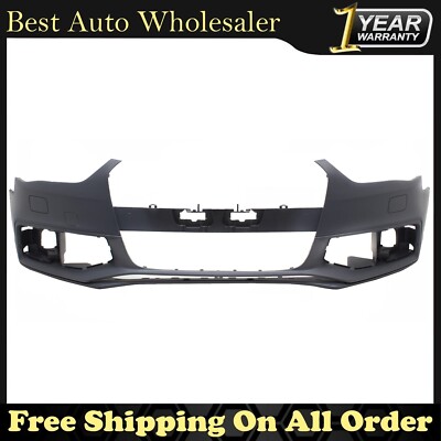 Front Bumper Cover Primed For 2013-16 Audi A4/S4/A4 Quattro with S-Line Package
