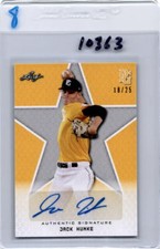 JACK HUNKE 2020 LEAF PERFECT GAME NATIONAL SHOWCASE YELLOW AUTO /25 *10363