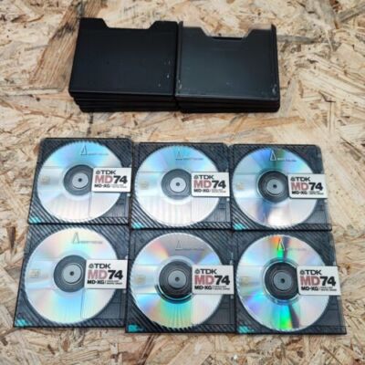 6x TDK MD 74 MD-XG /6 Stück Minidisk Spielzeit 74 Minuten Gebraucht Blankdisc