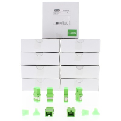 10 6-Packs Hubbell Fiber Optic SC Simplex APC Adapters Zirconia Ceramic FASCSAC6