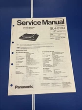 Panasonic Service Manual  Speaker System SL-H310 U Turn Table System