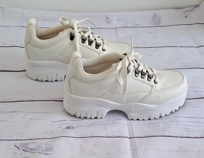 Topshop Chunky Sole White off Trainers High Platform Womens