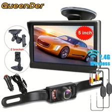 5" Wireless Car Monitor Car Backup Cameras Monitor Night Vision Car Rearview Kit
