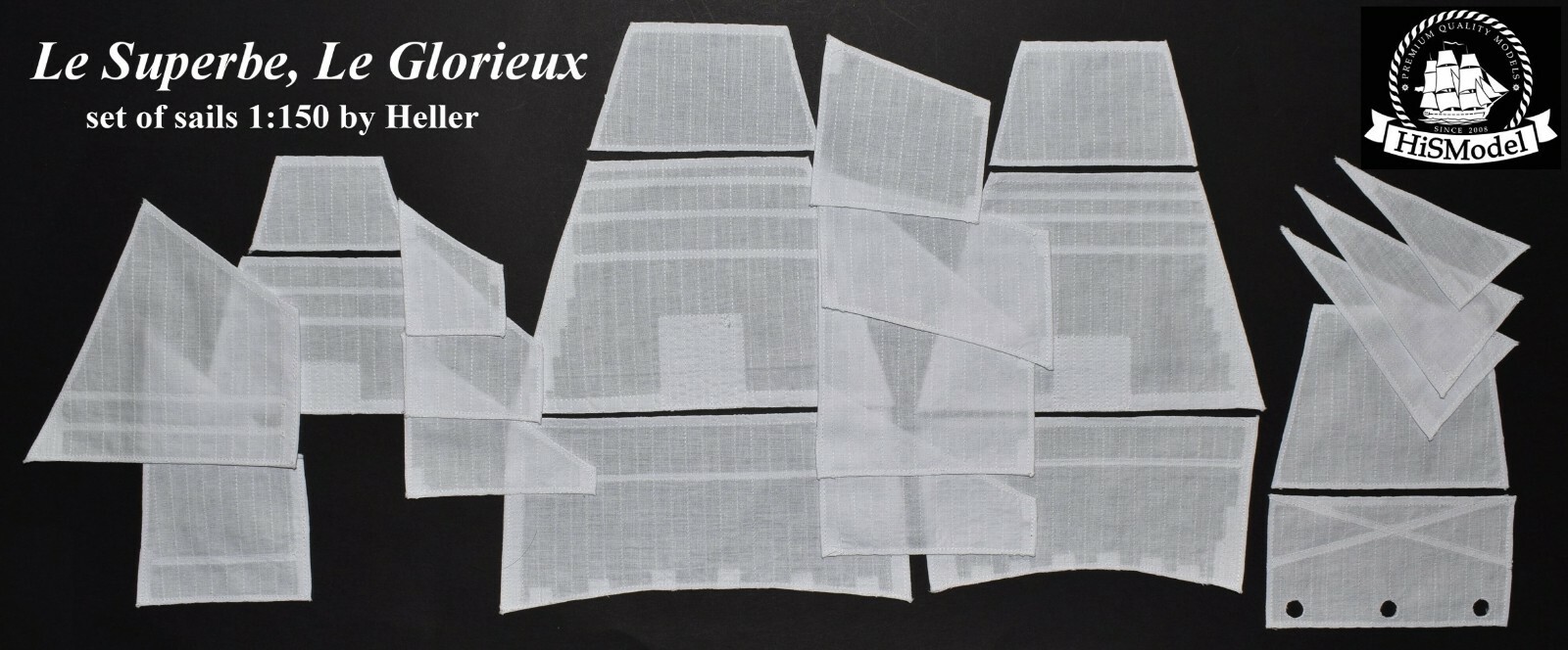 Heller Le Superbe, Le Glorieux 1:150 - set of standard sails for model