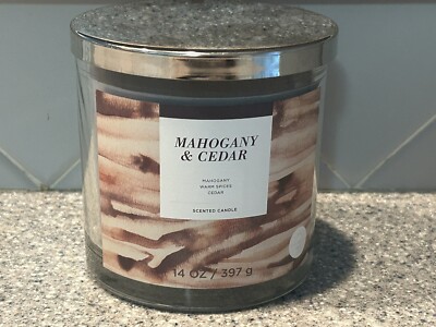 Sonoma Candle Mahogany & Cedar 14oz 3 Wick New 