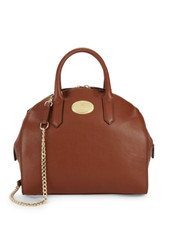 Roberto Cavalli Cognac Brown Leather Suede Handbag Tote Made In Italy Orig $1695
