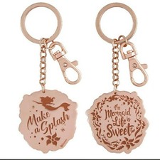 The Little Mermaid Disney Ariel Keychain Rose Gold Disney Parks Authentic