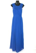 Hobbs Cobalt Blue Sleeveless Ruched Occasion Maxi Dress Uk 8