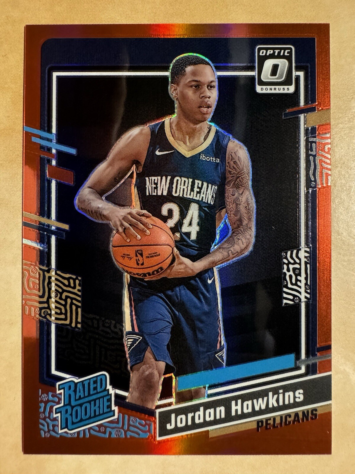 2023-24 Panini Donruss Optic Rated Rookie #238 Jordan Hawkins Red Prizm /99 RC