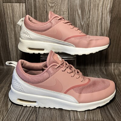 Nike Air Max Thea Pink White Running Jogging Walking Gym Shoes Womens Sz 