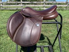 16.5" Bates Elevation + Next Generation English Jump Saddle Adj Tree CAIR Brown