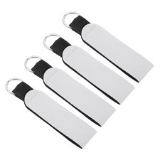 4pcs Neoprene Wristlet Keychain Hand Wrist Lanyard Keychain White