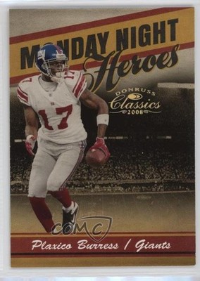 2008 Donruss Classics Monday Night Heroes Gold 5/100 Plaxico Burress #MNH-12 0q3