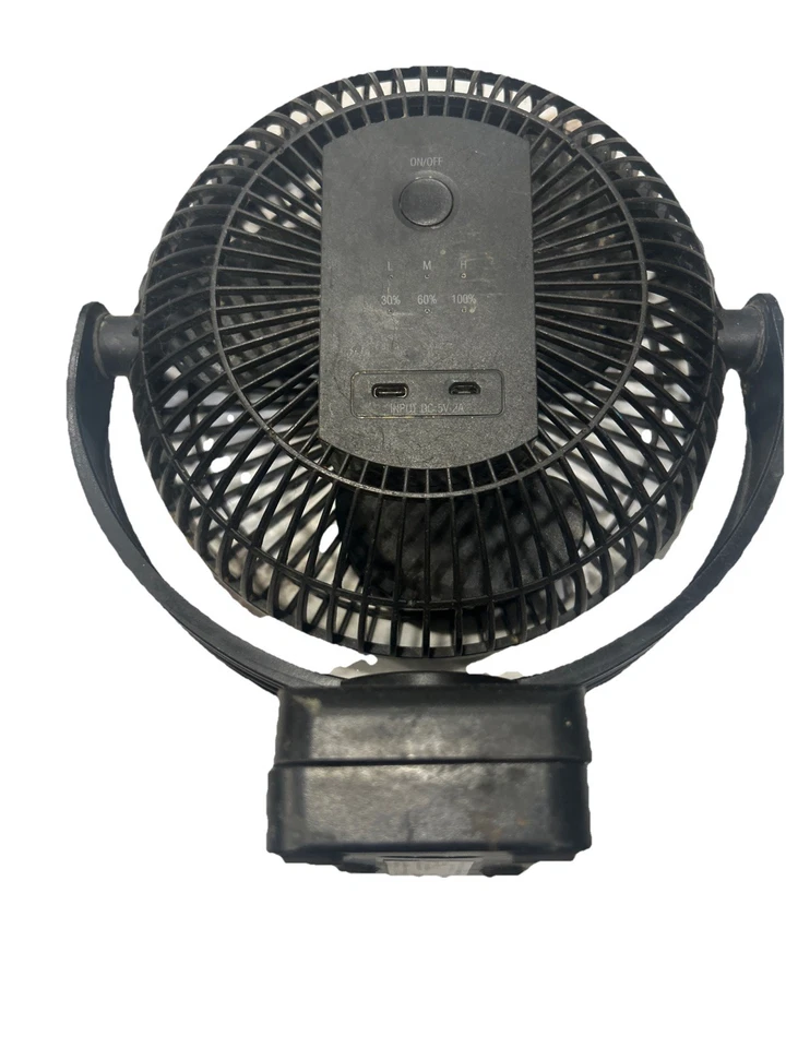 Ventilador de clip portátil Opolar cargador USB no incluido funciona negro Foto 2 de 4