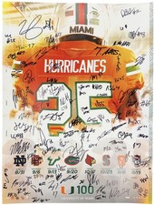2025 MIAMI HURRICANES TEAM signed 18x24 POSTER Carson Beck & Malachi Toney