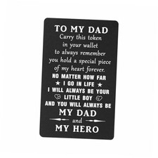Gifts for Dad from Son, Presents for Dad Birthday Dad Wallet Card from Son