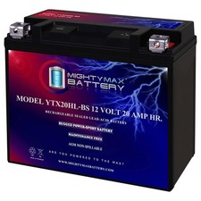 Mighty Max Battery YTX20HL-BS 12V 20AH SLA Replacement Battery Compatible wit...