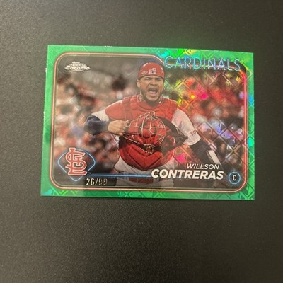 2024 Topps Chrome Logofractor - Willson Contreras #234 Green Refractor /99