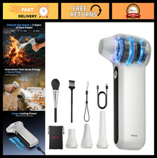 Cordless Electric Air Duster 200,000 RPM - Rechargeable Blower with 4 Nozzles