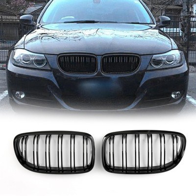Front Kidney Grill Grilles Double Rib For BMW E90/E91 LCI 3 Series 2008-2012,