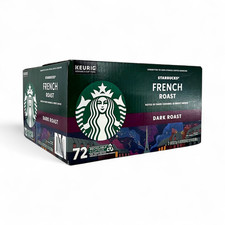 Starbucks Dark Roast K-Cup Coffee Pods, French Roast - 72 Count