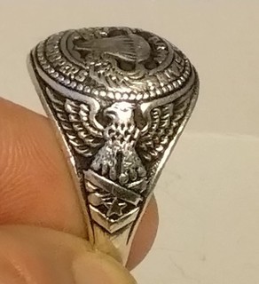 Vintage Silver US Army Paratroopers Ring