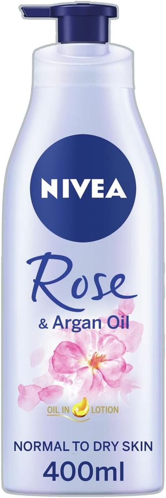 Lotion corporelle huile de rose et argan anti-tiraillement pour restaurer les peaux très sèches