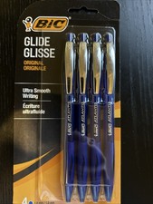 Retractable Ballpoint Pens, Medium Point 1.0 Mm , Blue, 4 Count Smooth Writing