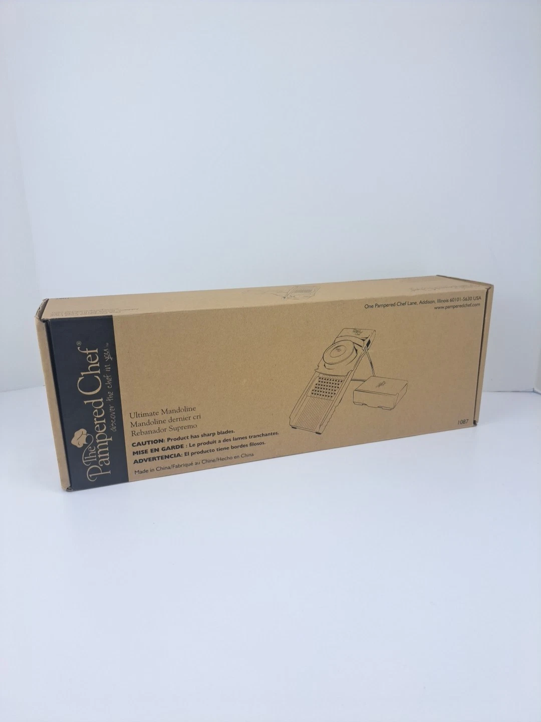 THE PAMPERED CHEF ULTIMATE SLICE AND GRATE MANDOLINE FOOD SLICER #1087 USED