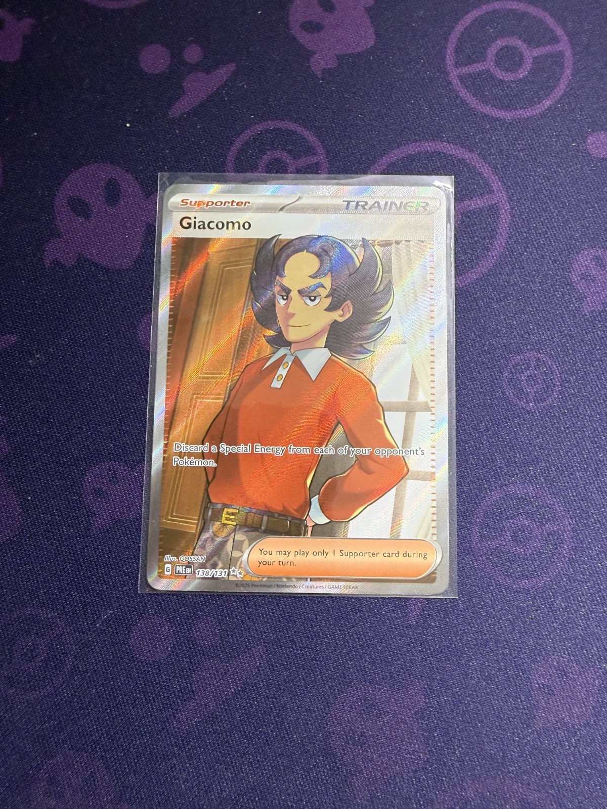 Giacomo Ultra Rare 138/131 Sv: Prismatic Evolutions Holo POKEMON NEAR MINT
