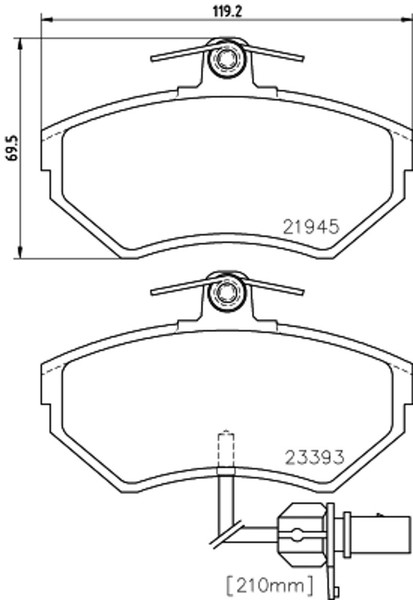 Bremsbelagsatz Scheibenbremse Hella Pagid 8DB 355 018-451 FüR Audi A4 Passat VW-image