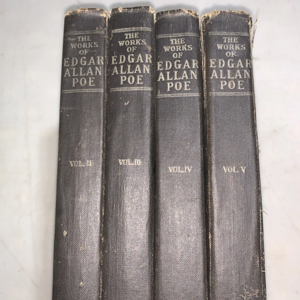1903, THE WORKS OF EDGAR ALLEN POE Raven Edition 4 Volumes P.F. Collier Vol 2-5 - Image 3 of 4