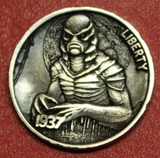 HOBO Buffalo Nickel Creature From The Black Lagoon Real US Nickel