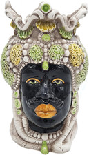 - Teste Di Moro Siciliane in Ceramica Di Caltagirone - Realizzato Interamente a 