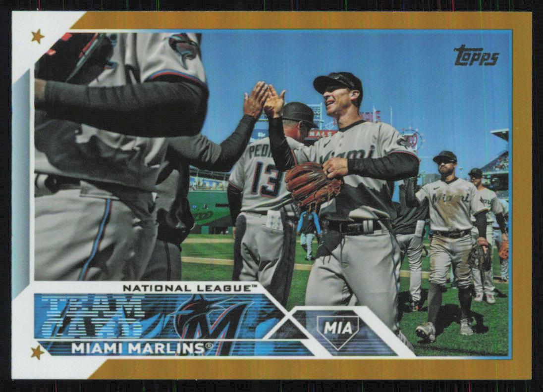 Miami Marlins 2023 Topps Gold Foil #473 Miami Marlins