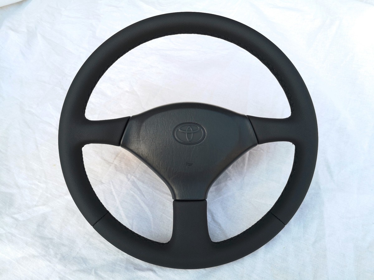 MIDSHIP ステアリング　36cm Toyota MR2 SW20 JDM Steering Wheel NEW Black Leather Genuine