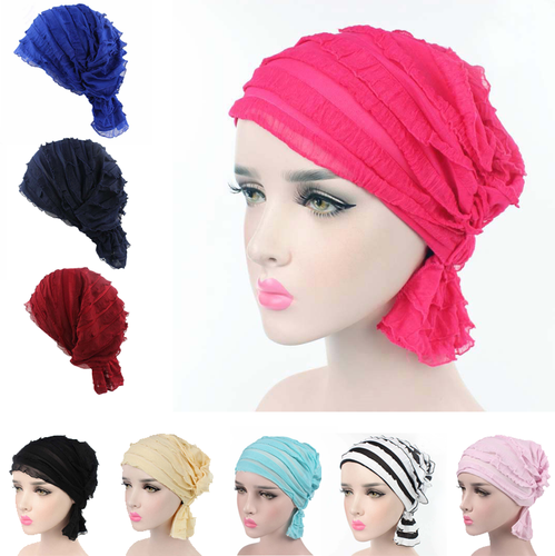 Women Underscarf Hijab Inner Turban Hat Muslim Head Wrap Cover Scarf Chemo Caps - Picture 5 of 38