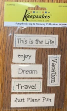 KEEPSAKES This Is Life Enjoy Dream Travel Vacation Just Plane Fun CLOTH STICKERS