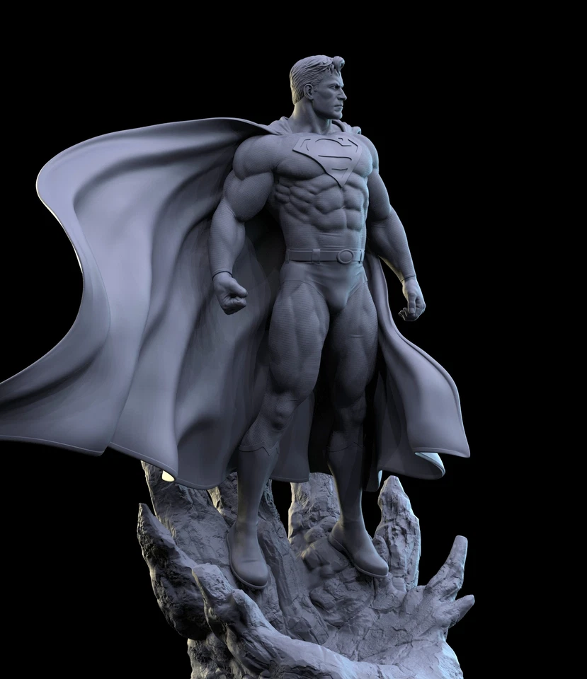 1/24 1/18 Superman Unpainted Unassembled 3D Printing Model Garage Kits - Image 4 of 4