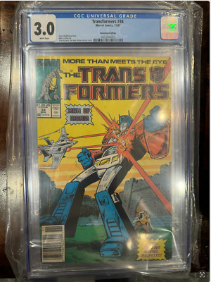 The Transformers #34 (Marvel Comics November 1987) CGC 3.0 graded