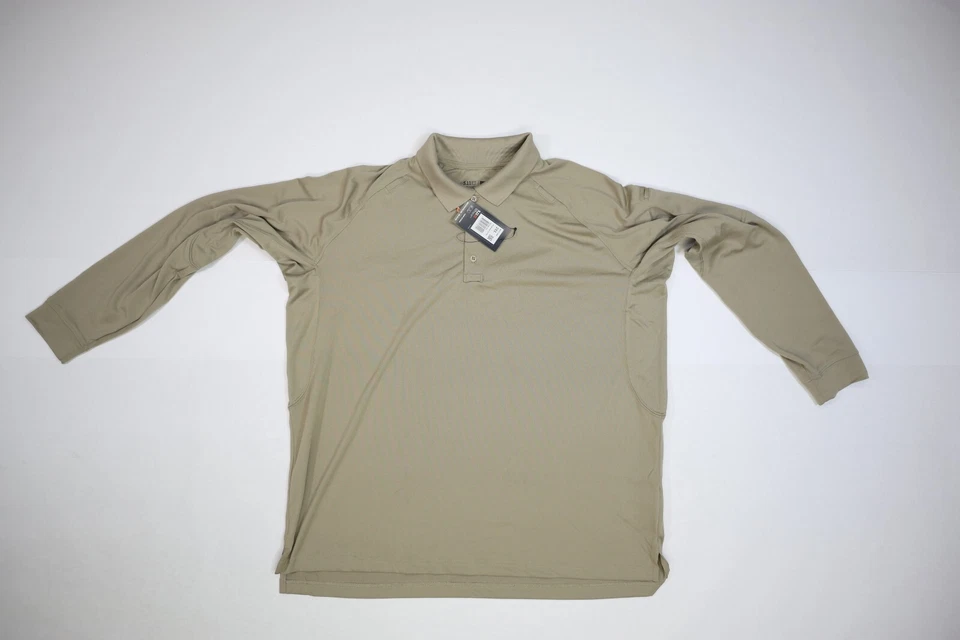 5.11 Rendimiento táctico manga larga polo uniforme plateado tostado para hombre 2XL Foto 3 de 4