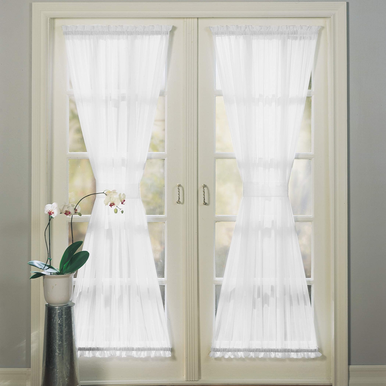 No. 918 Emily Sheer Voile Rod Pocket Door Curtain Panel 59