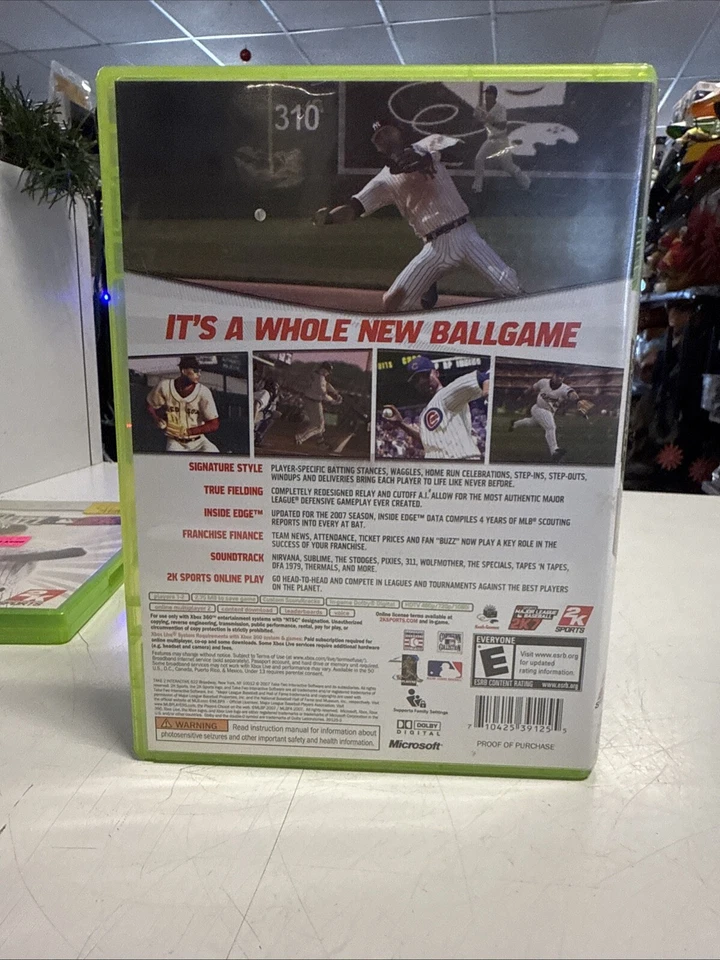 MAJOR LEAGUE BASEBALL MLB 2K7 (2K SPORTS) MICROSOFT XBOX 360 GAME (CIB/TESTED) - Image 2 of 4