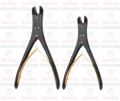 TC Pin Wire Cutter BLACK Double Action CNS 7'' Orthopedic Surgical Instrument 2Pc