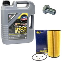 MotoröL Set 5W-40 5 Liter + ÖLfilter SH 440 P + Schraube FüR BMW 5Er 7Er E39 E38
